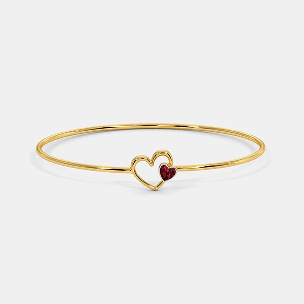 The Heart Gold Bangle 
