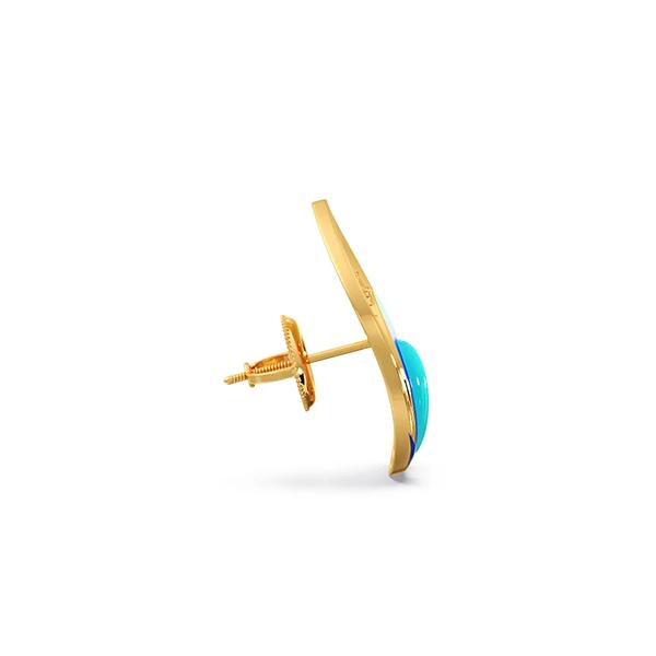 Gold Peacock Earring